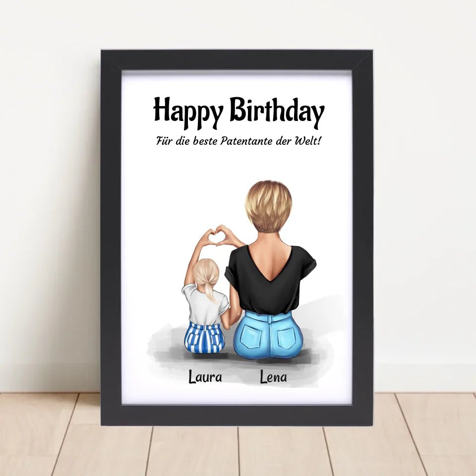 Patentante Geburtstagsgeschenk Poster - Cantty