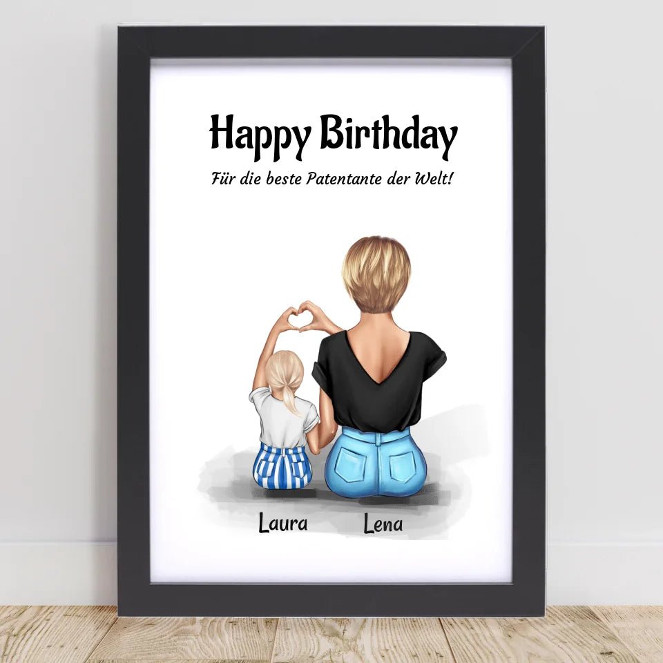 Patentante Geburtstagsgeschenk Poster - Cantty