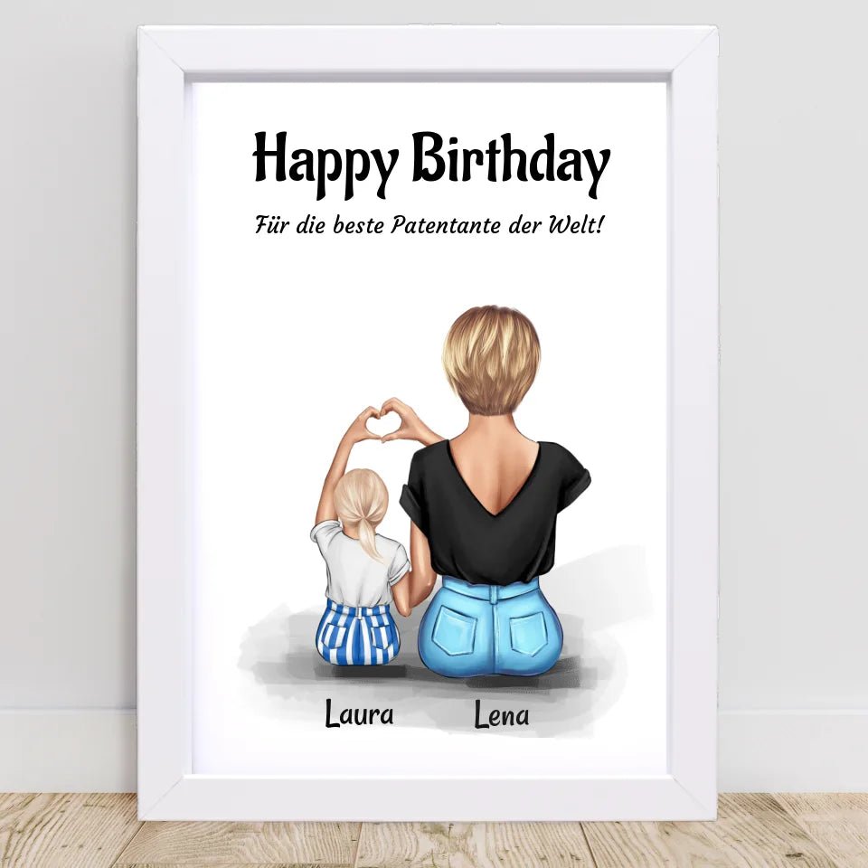 Patentante Geburtstagsgeschenk Poster - Cantty