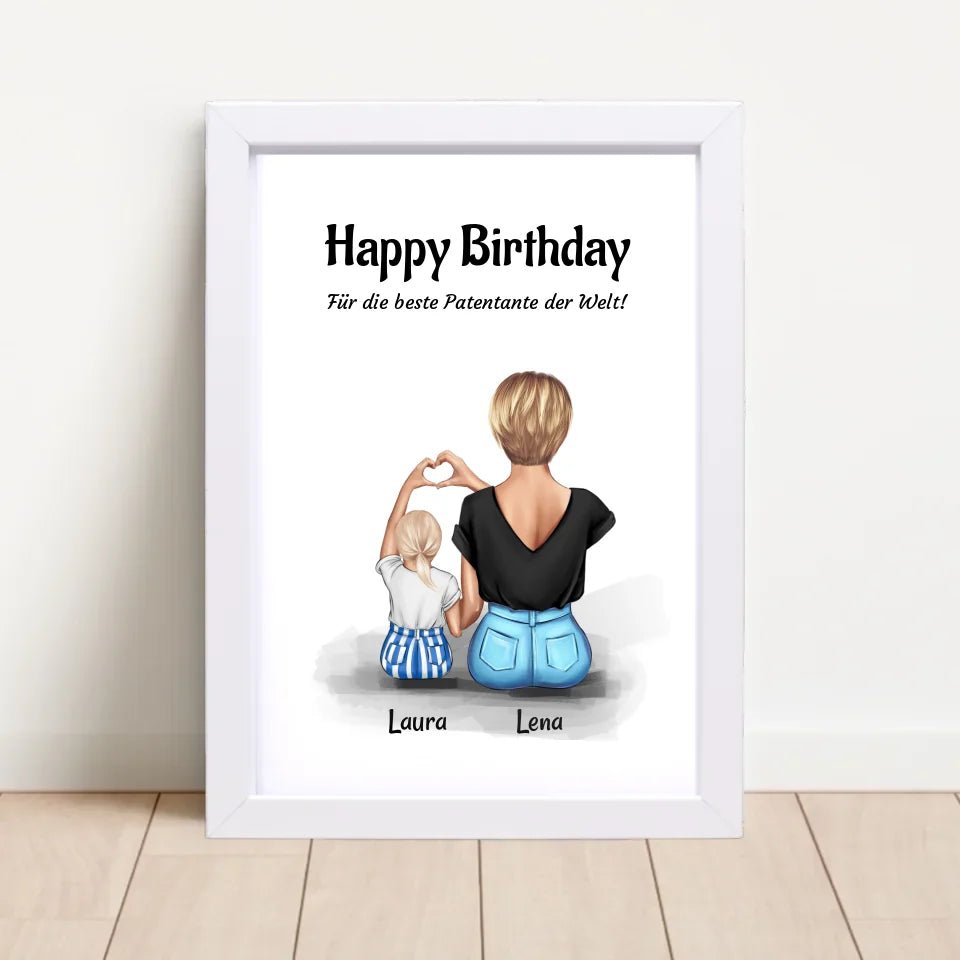 Patentante Geburtstagsgeschenk Poster - Cantty