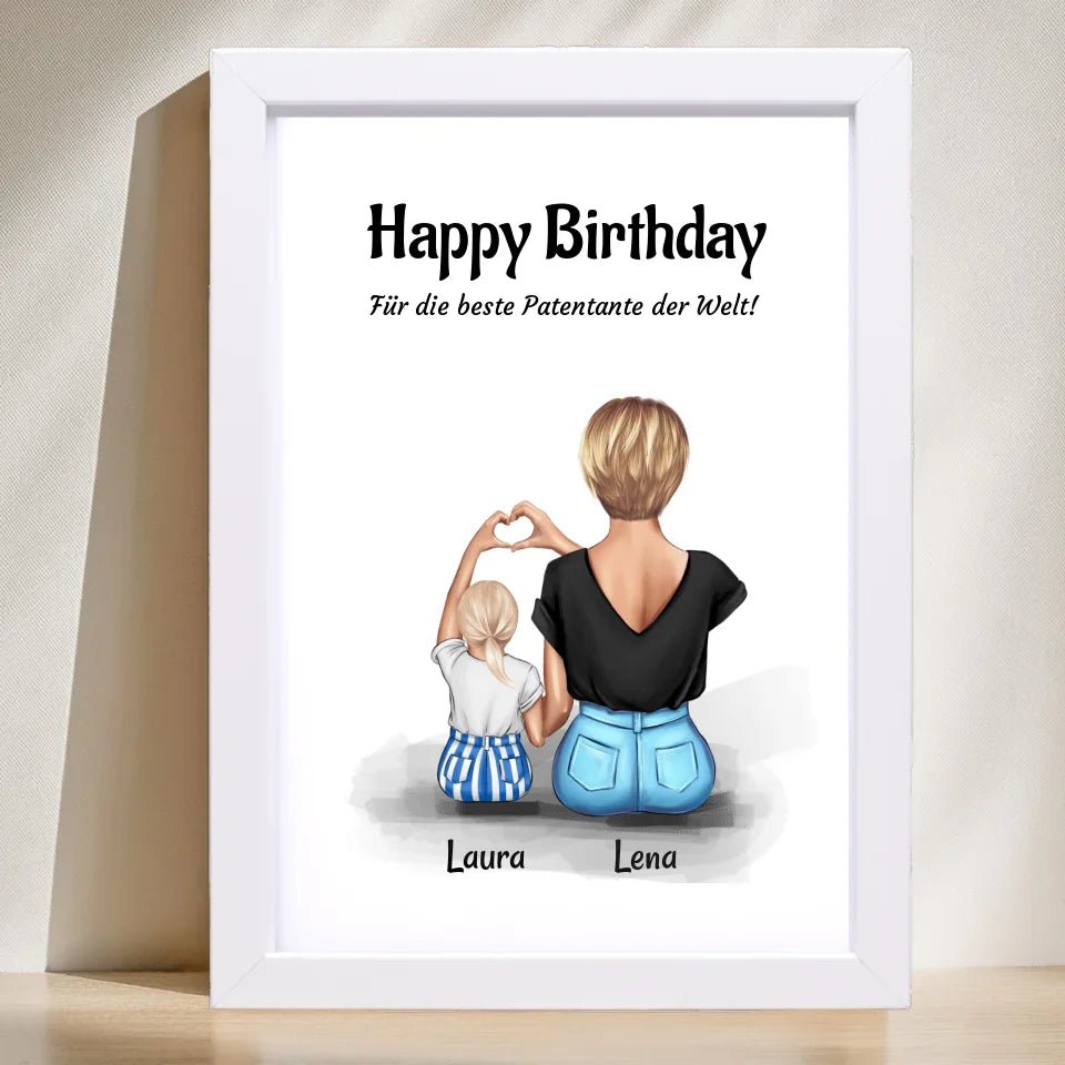 Patentante Geburtstagsgeschenk Poster - Cantty