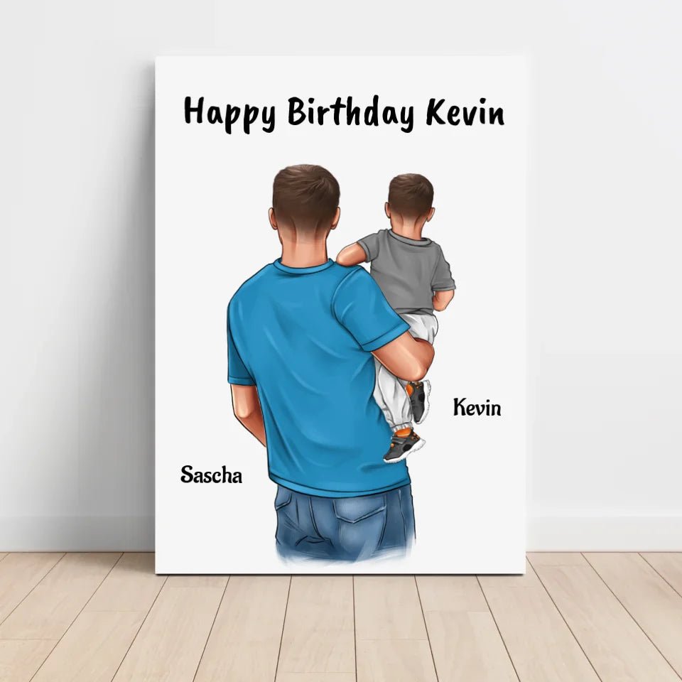 Patenkind Junge und Patenonkel Bild Geschenk - Cantty