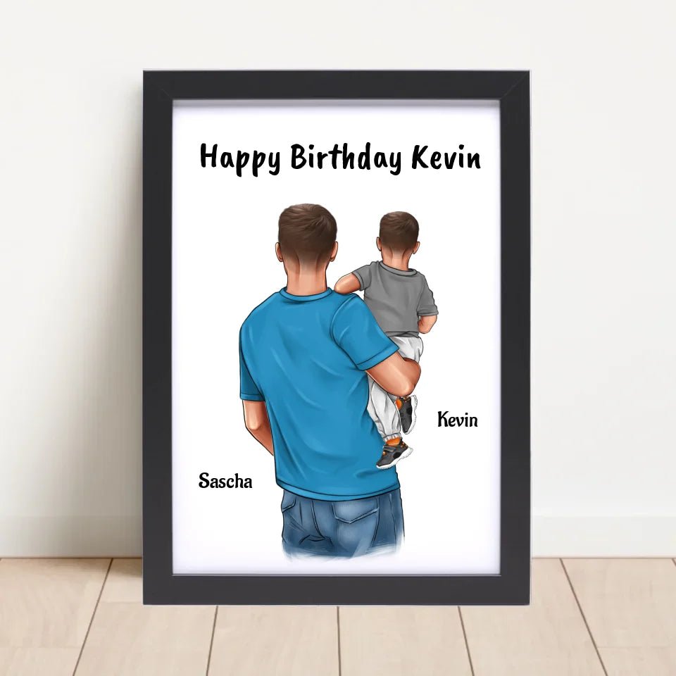 Patenkind Junge und Patenonkel Bild Geschenk - Cantty