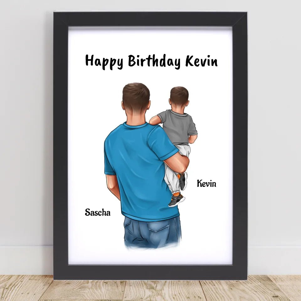 Patenkind Junge und Patenonkel Bild Geschenk - Cantty