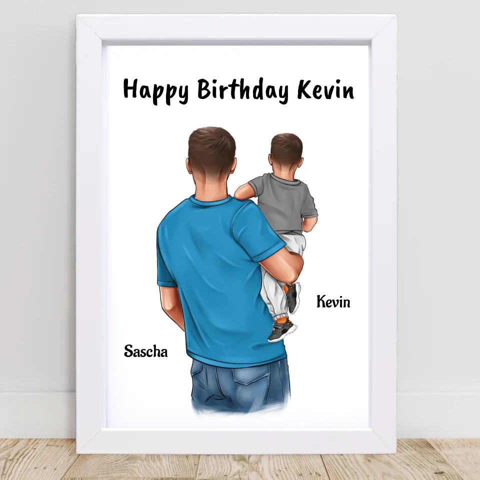 Patenkind Junge und Patenonkel Bild Geschenk - Cantty
