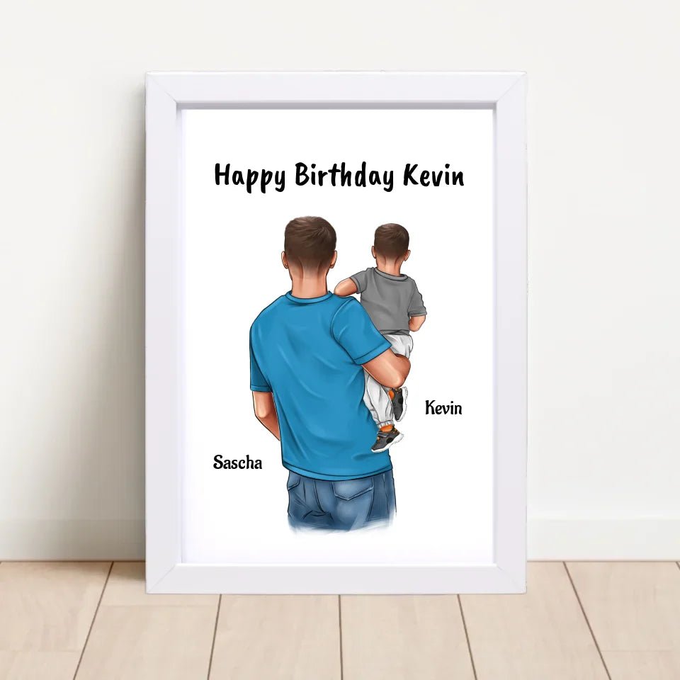 Patenkind Junge und Patenonkel Bild Geschenk - Cantty