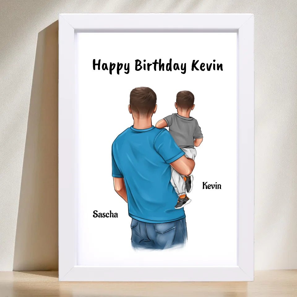 Patenkind Junge und Patenonkel Bild Geschenk - Cantty