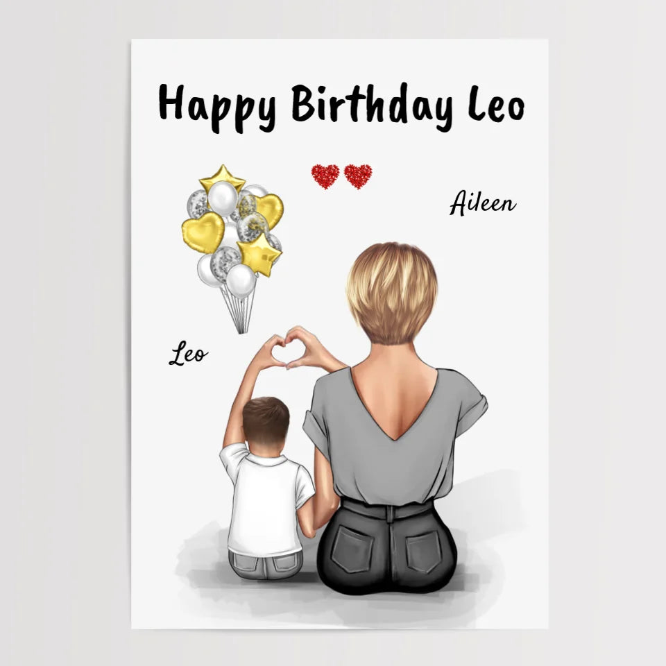 Kleiner Sohn Bild Geburtstagsgeschenk von Mama - Cantty