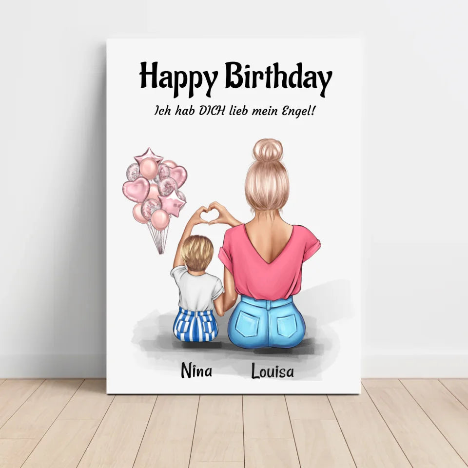Kleine Tochter Mutter Poster Geburtstagsgeschenk - Cantty