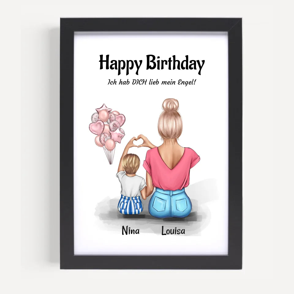 Kleine Tochter Mutter Poster Geburtstagsgeschenk - Cantty