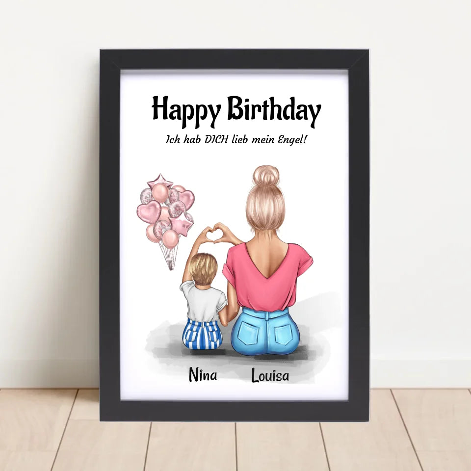 Kleine Tochter Mutter Poster Geburtstagsgeschenk - Cantty