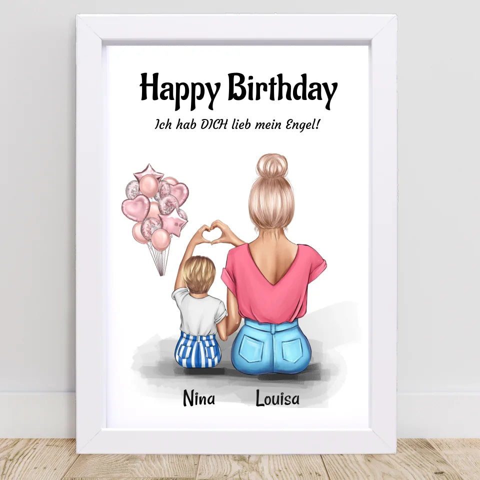 Kleine Tochter Mutter Poster Geburtstagsgeschenk - Cantty