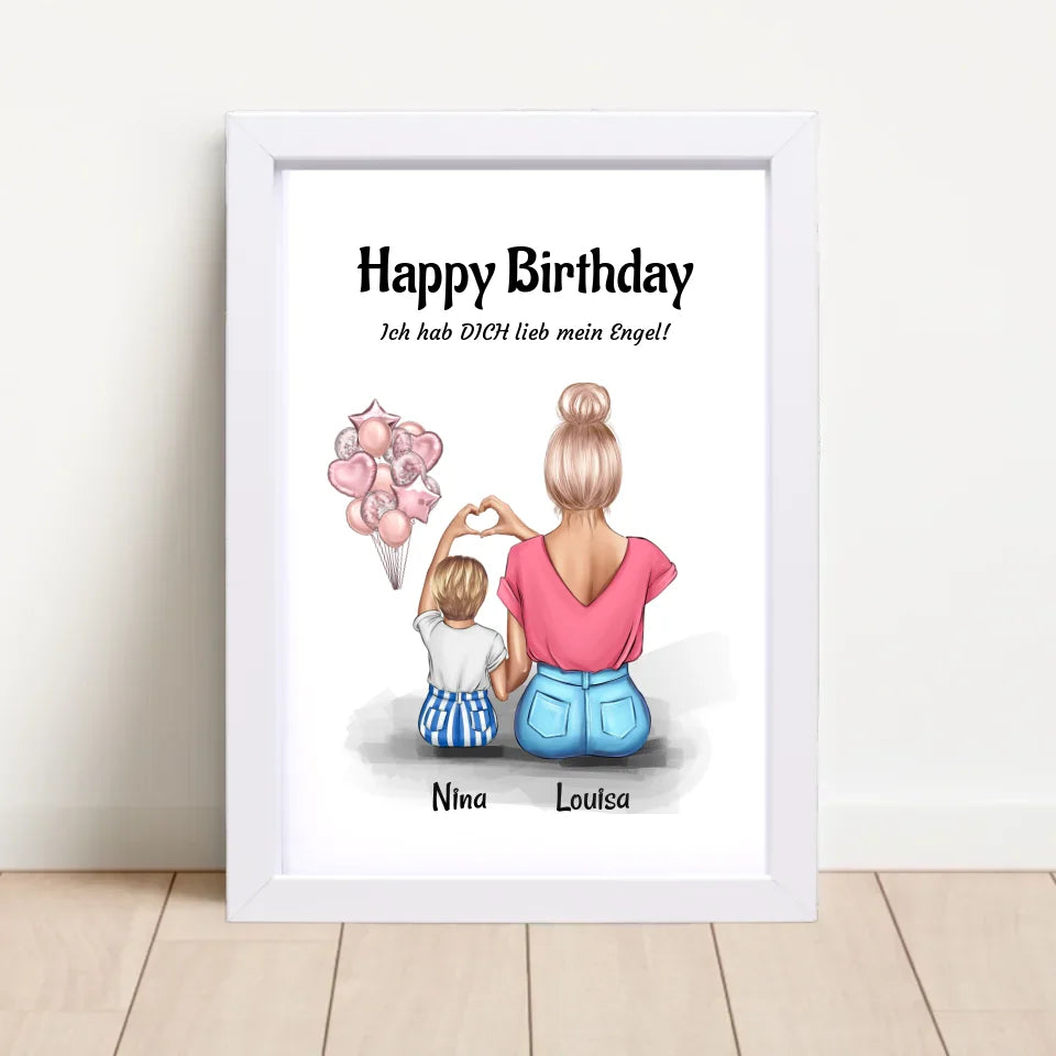 Kleine Tochter Mutter Poster Geburtstagsgeschenk - Cantty