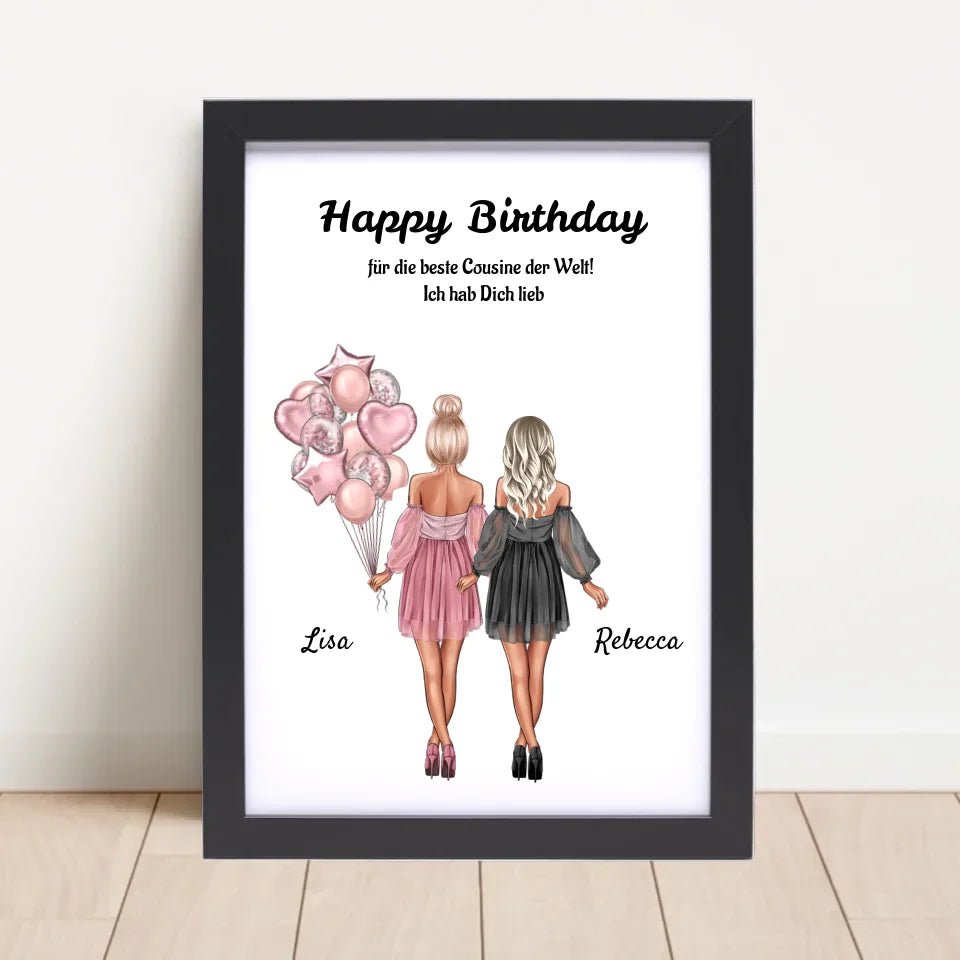 Geschenk für Cousine Poster personalisiert - Cantty