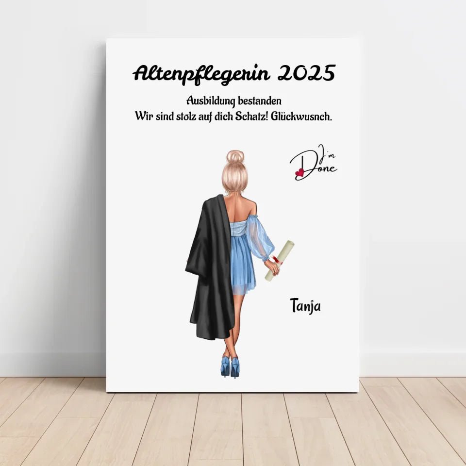 MĂ€dchen Ausbildung Abschlussgeschenk Poster selber gestalten - Cantty