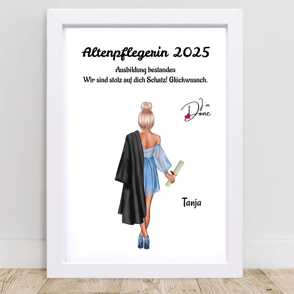 MĂ€dchen Ausbildung Abschlussgeschenk Poster selber gestalten - Cantty