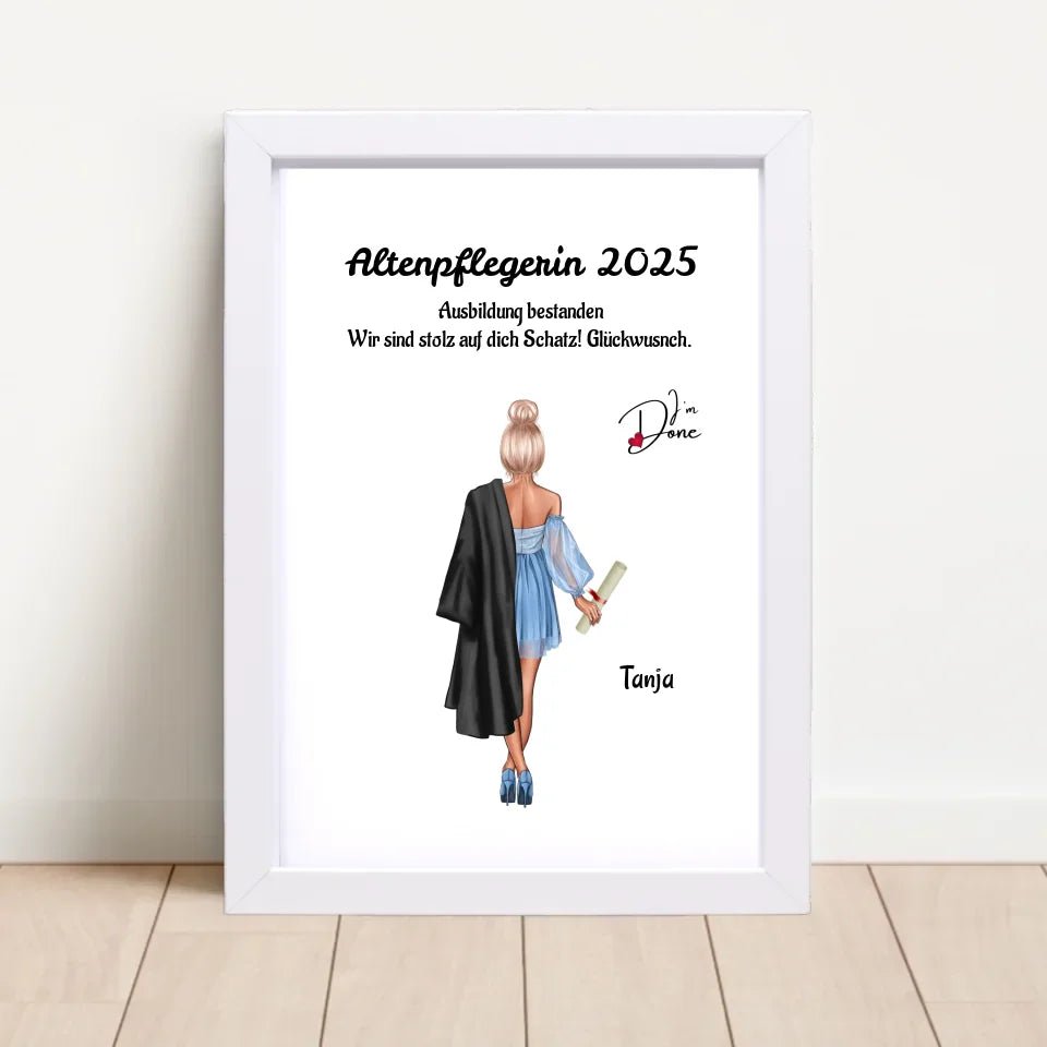 MĂ€dchen Ausbildung Abschlussgeschenk Poster selber gestalten - Cantty