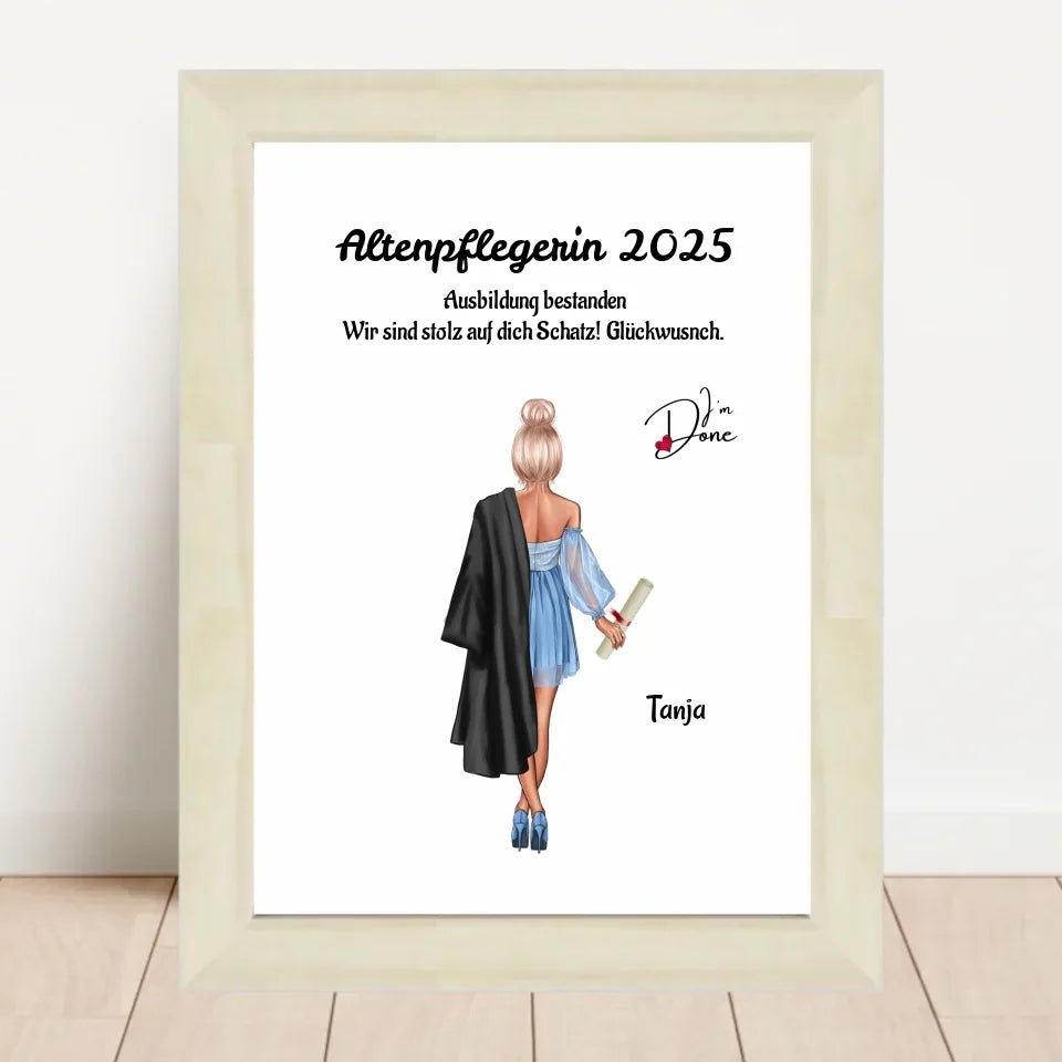 MĂ€dchen Ausbildung Abschlussgeschenk Poster selber gestalten - Cantty