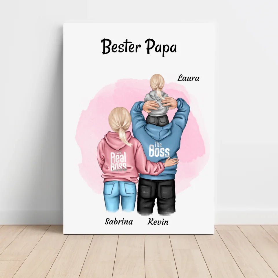 Vater Geburtstag Familie Bild Geschenk mit Kind - Cantty