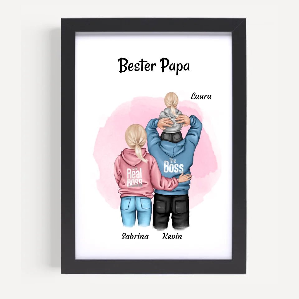 Vater Geburtstag Familie Bild Geschenk mit Kind - Cantty