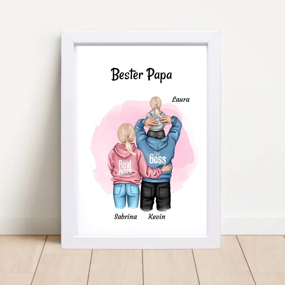 Vater Geburtstag Familie Bild Geschenk mit Kind - Cantty