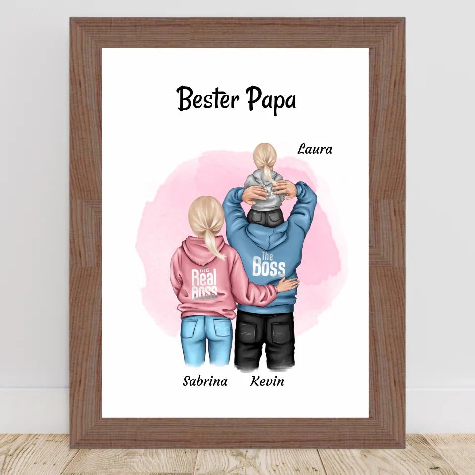 Vater Geburtstag Familie Bild Geschenk mit Kind - Cantty