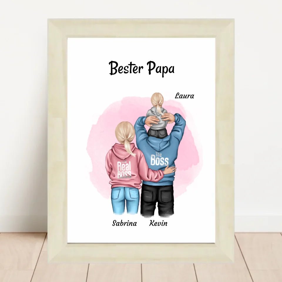 Vater Geburtstag Familie Bild Geschenk mit Kind - Cantty