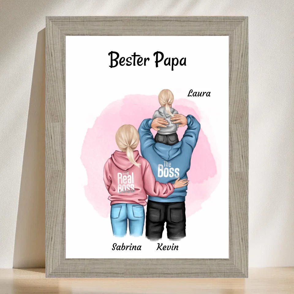 Vater Geburtstag Familie Bild Geschenk mit Kind - Cantty