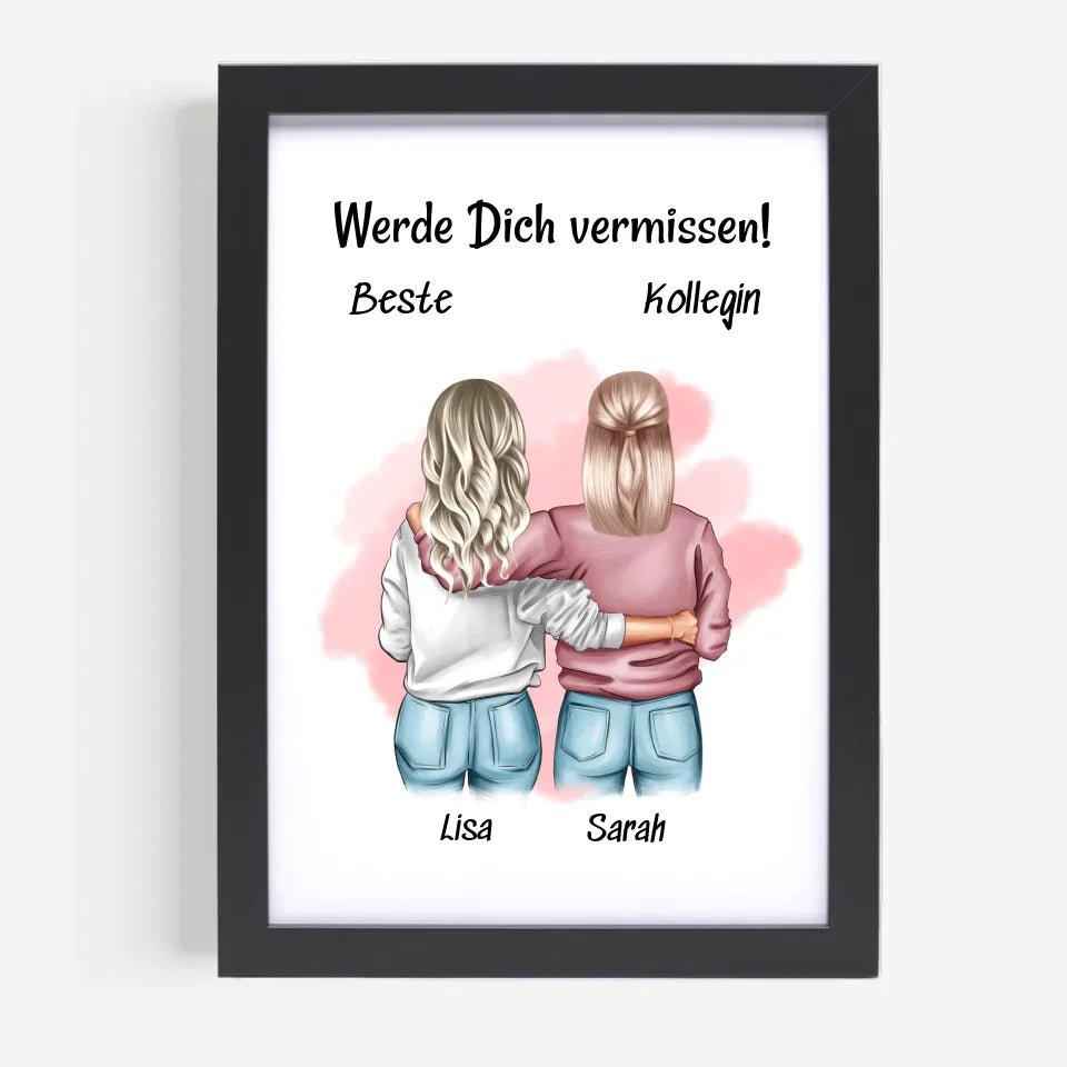 Lieblingskollegin Abschied Geschenk Bild personalisiert - Cantty