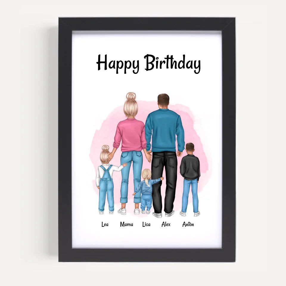 Papa Geburtstagsgeschenk Familie Bild personalisiert - Cantty