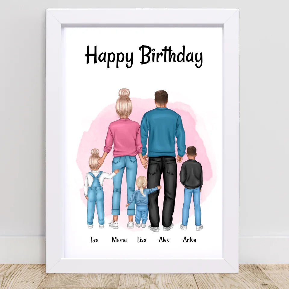 Papa Geburtstagsgeschenk Familie Bild personalisiert - Cantty