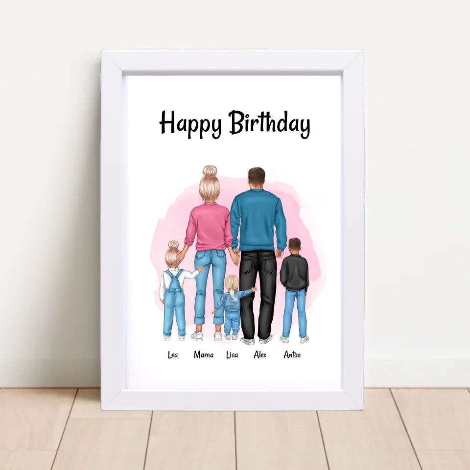 Papa Geburtstagsgeschenk Familie Bild personalisiert - Cantty
