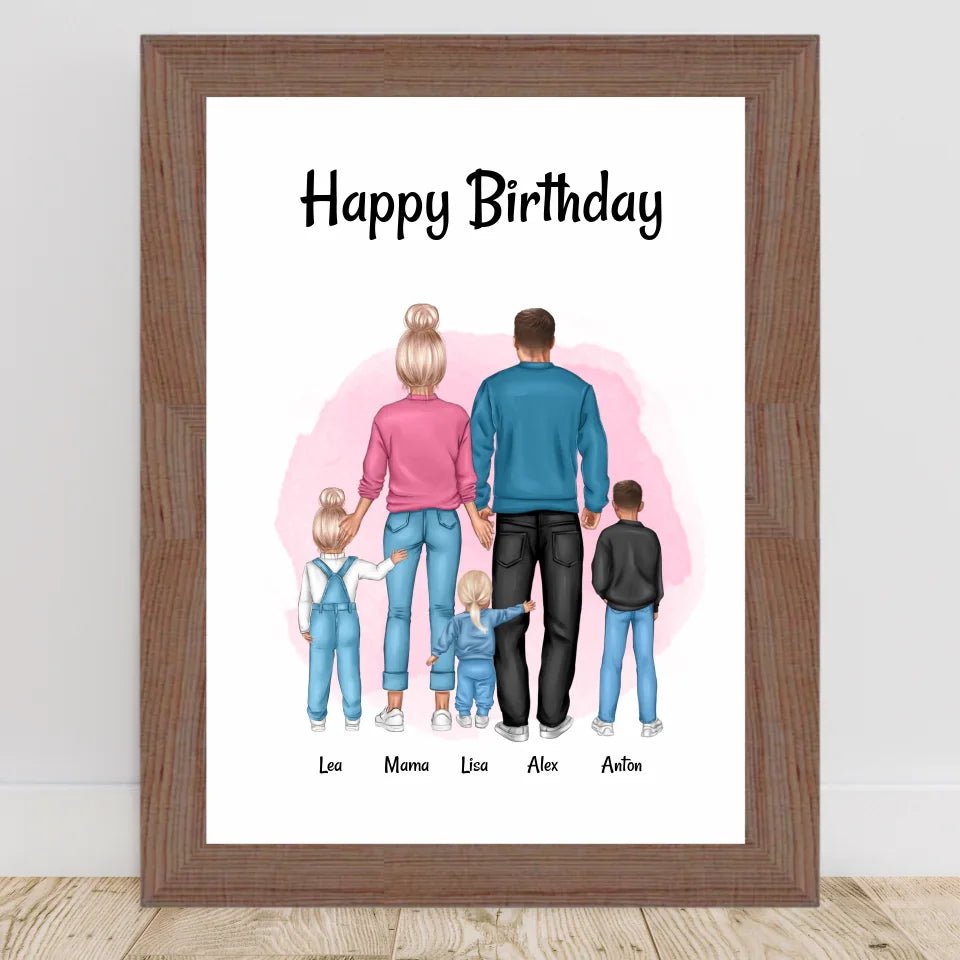 Papa Geburtstagsgeschenk Familie Bild personalisiert - Cantty
