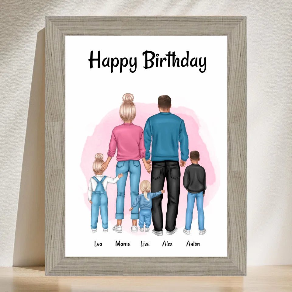 Papa Geburtstagsgeschenk Familie Bild personalisiert - Cantty