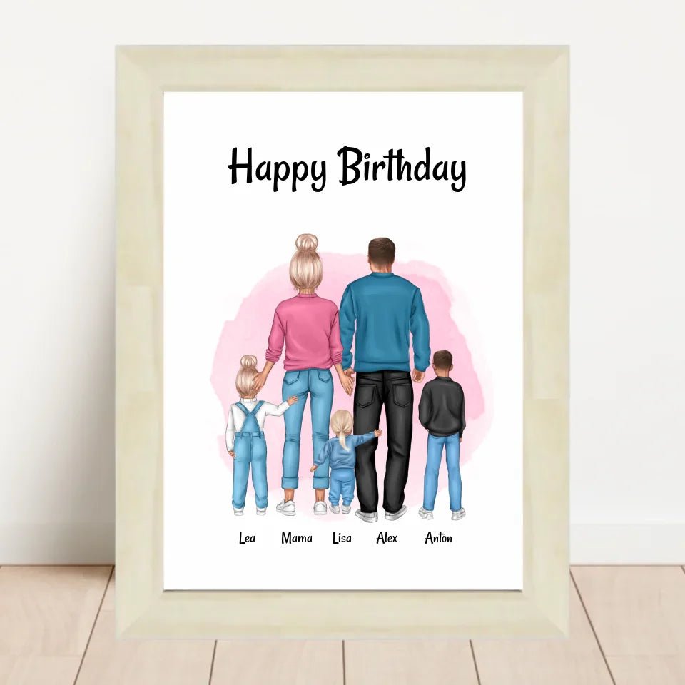 Papa Geburtstagsgeschenk Familie Bild personalisiert - Cantty