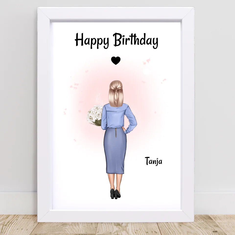 Chefin Bild Geschenk Geburtstag, Abschied & Weihnachten personalisiert - Cantty