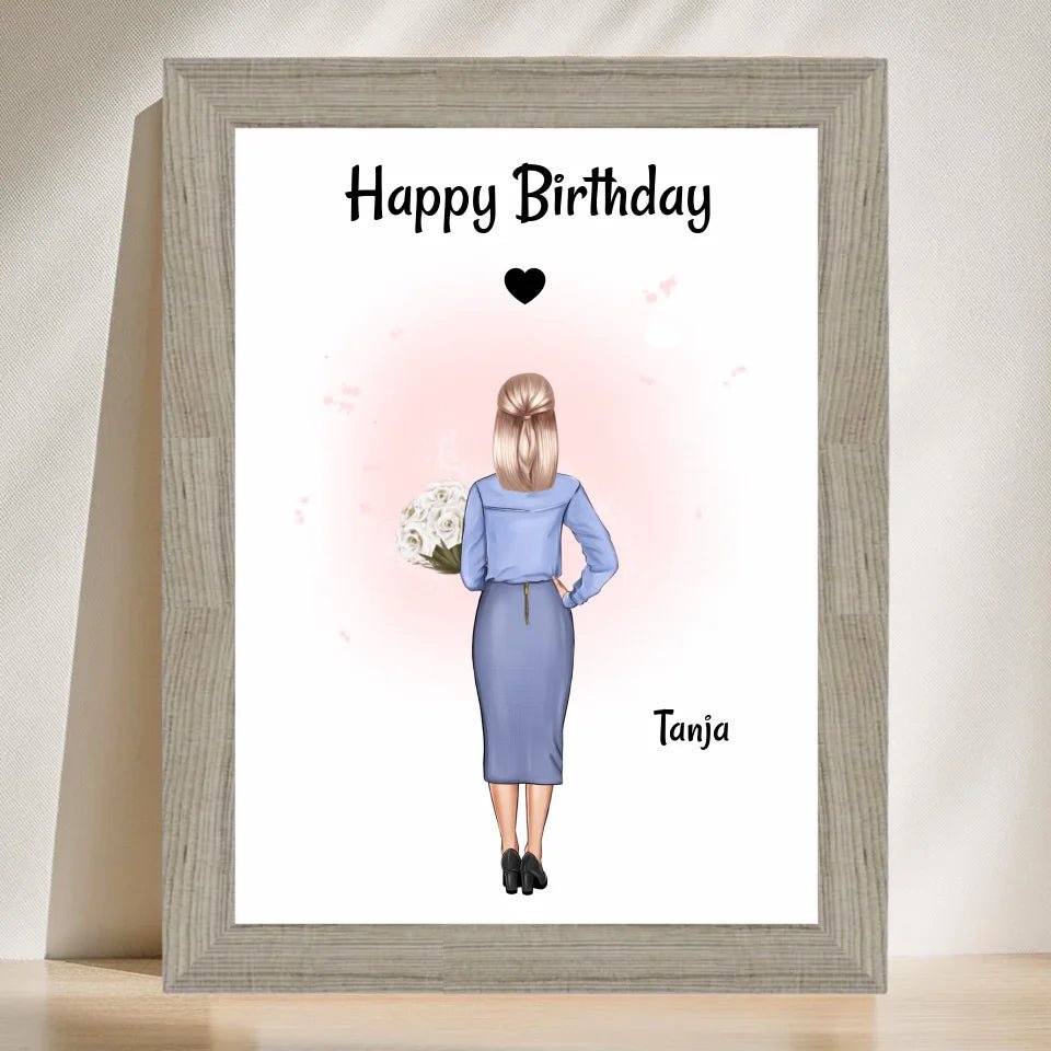 Chefin Bild Geschenk Geburtstag, Abschied & Weihnachten personalisiert - Cantty