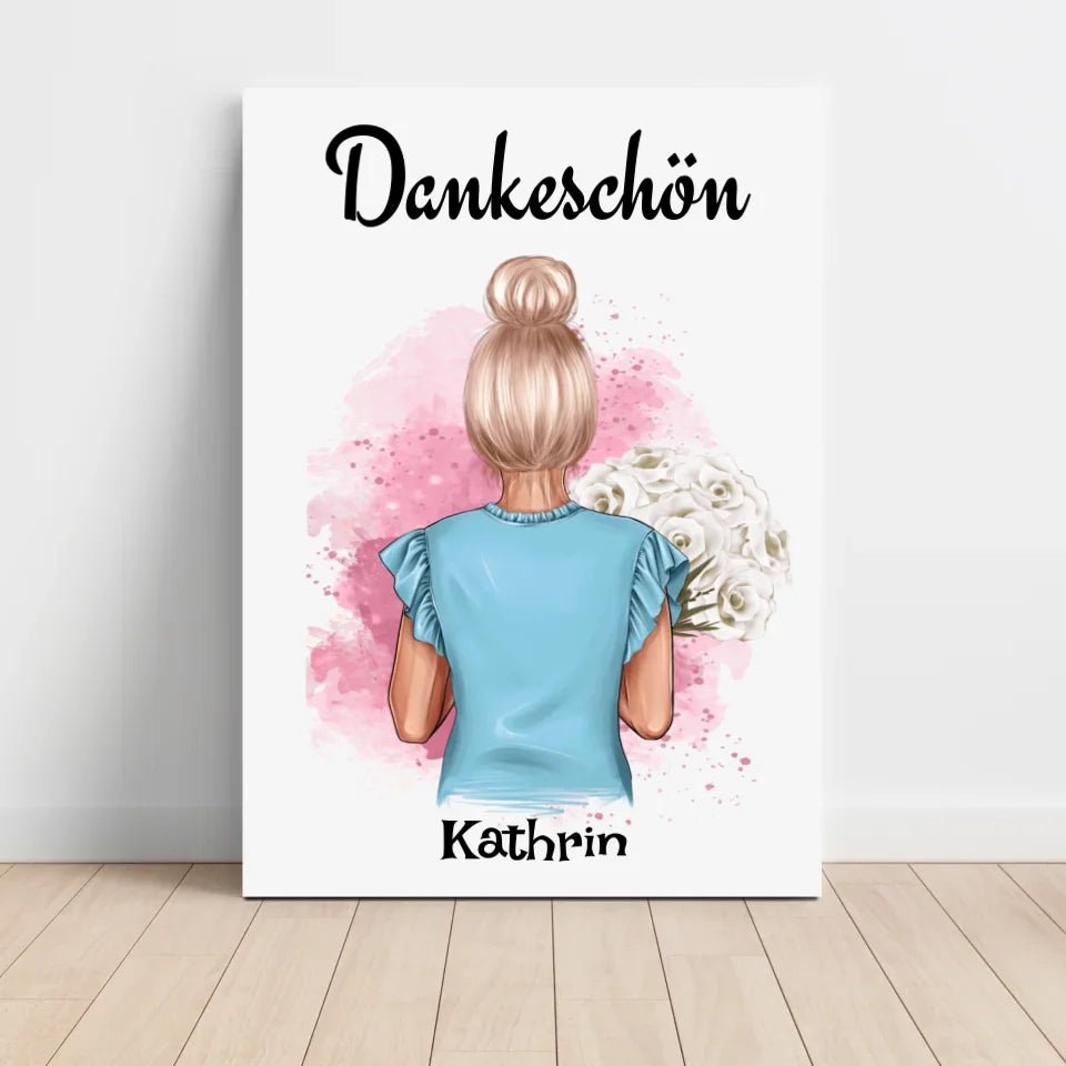 Poster Geschenk für Erzieherin & Lehrerin personalisiert - Cantty