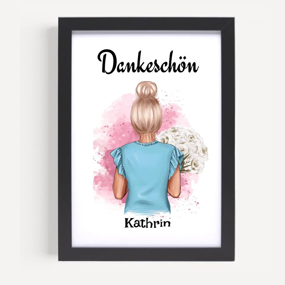 Poster Geschenk für Erzieherin & Lehrerin personalisiert - Cantty