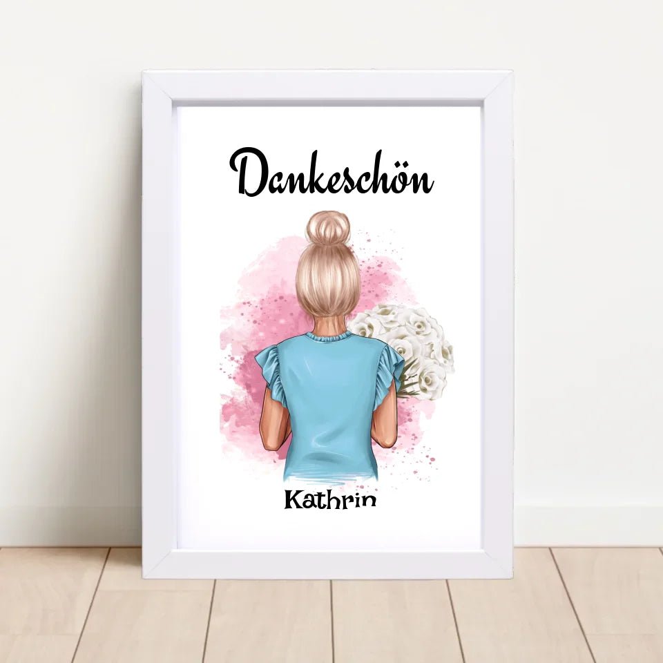 Poster Geschenk für Erzieherin & Lehrerin personalisiert - Cantty