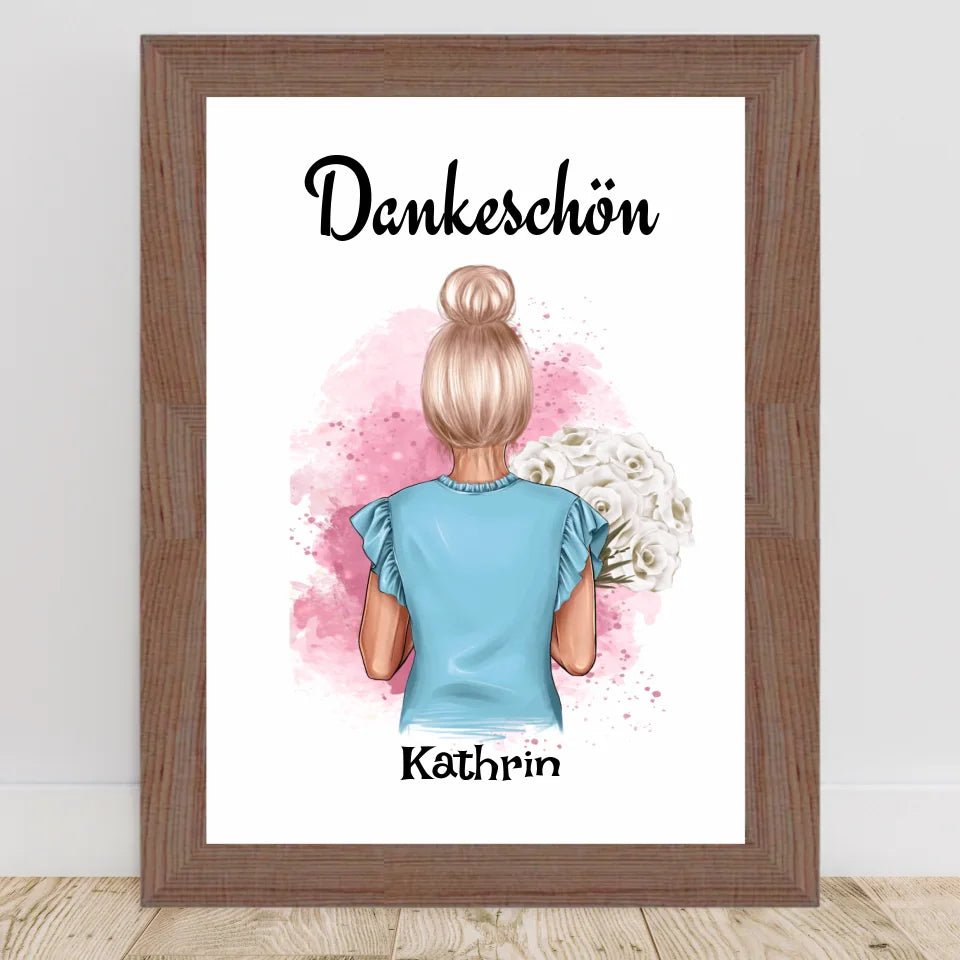 Poster Geschenk für Erzieherin & Lehrerin personalisiert - Cantty
