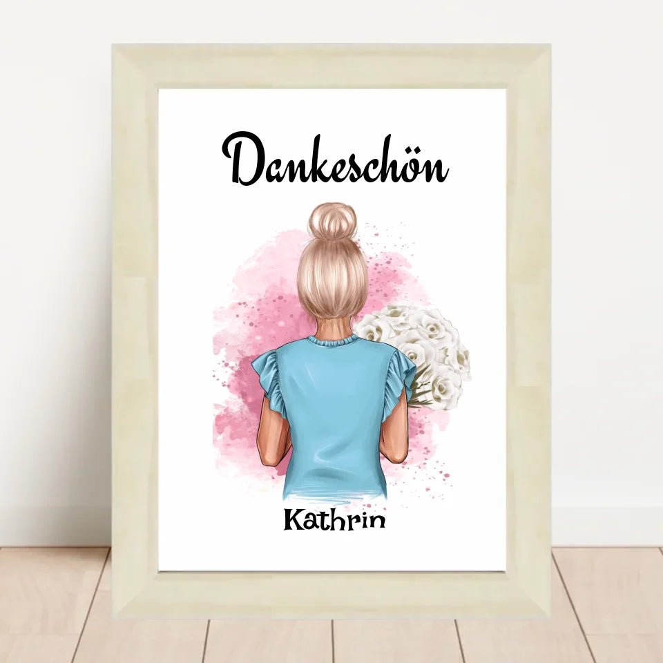 Poster Geschenk für Erzieherin & Lehrerin personalisiert - Cantty
