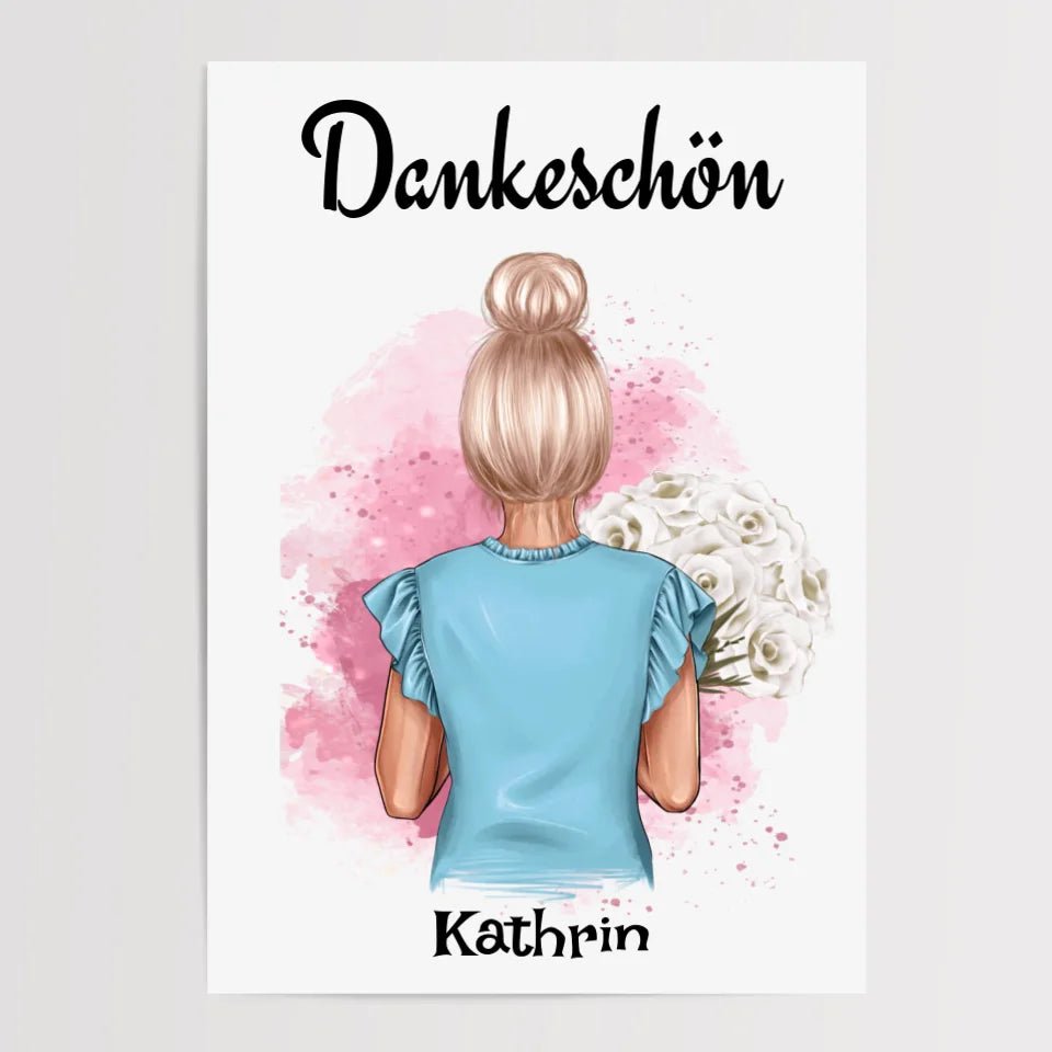 Poster Geschenk für Erzieherin & Lehrerin personalisiert - Cantty