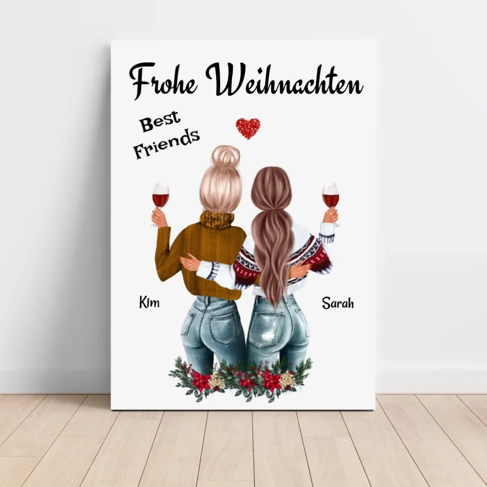 Beste Freundin Poster Weihnachtsgeschenk - Cantty