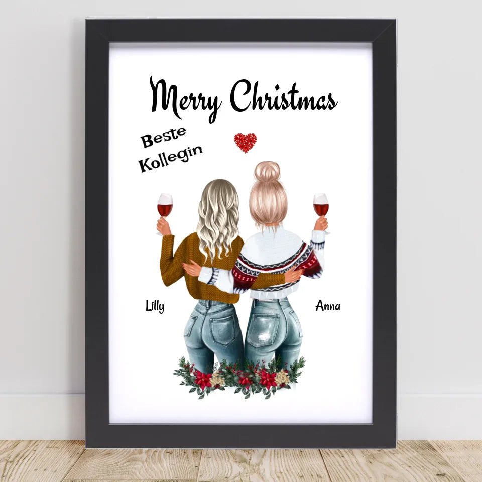 Lieblingskollegin Poster Weihnachtsgeschenk personalisiert - Cantty
