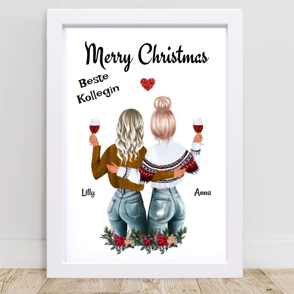 Lieblingskollegin Poster Weihnachtsgeschenk personalisiert - Cantty