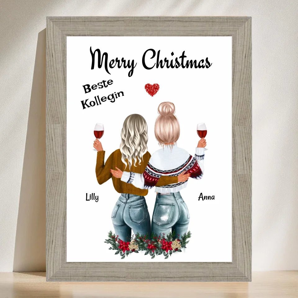 Lieblingskollegin Poster Weihnachtsgeschenk personalisiert - Cantty