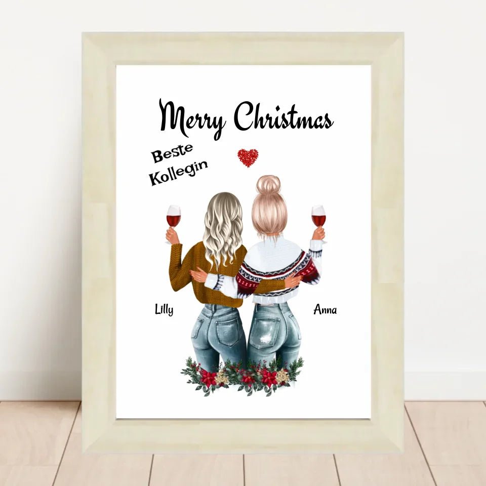 Lieblingskollegin Poster Weihnachtsgeschenk personalisiert - Cantty