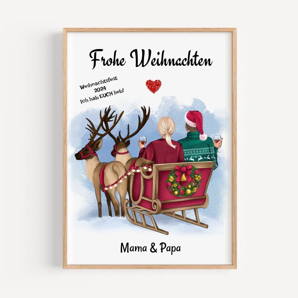 Eltern Bild Weihnachtsgeschenk personalisiert - Cantty