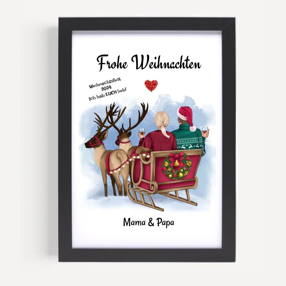 Eltern Bild Weihnachtsgeschenk personalisiert - Cantty